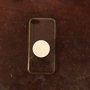 Clear iPhone 8 case with Popsocket
